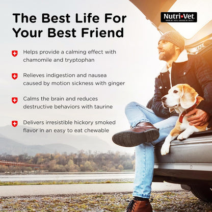 Pet-Ease Soft Chews for Dogs, Vet Formulated with Chamomile & Tryptophan to Soothe and Calm during Storms, Separation Anxiety, and Loud Noises, Dog Calming Supplement, 6.0 Oz